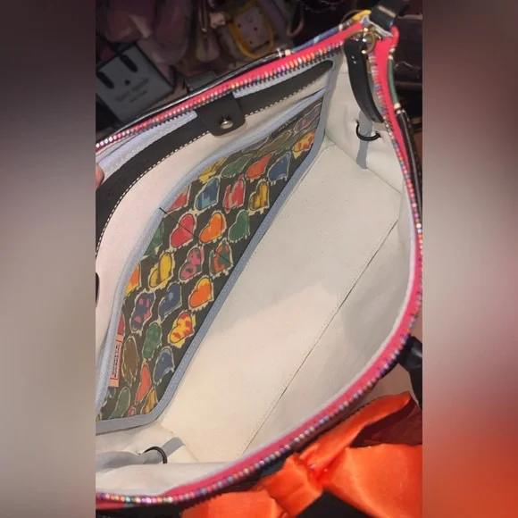 Dooney & Bourke Vintage Rainbow Crayon Graffiti Hearts Collection Bag Y2K 🌈 - Picture 9 of 17
